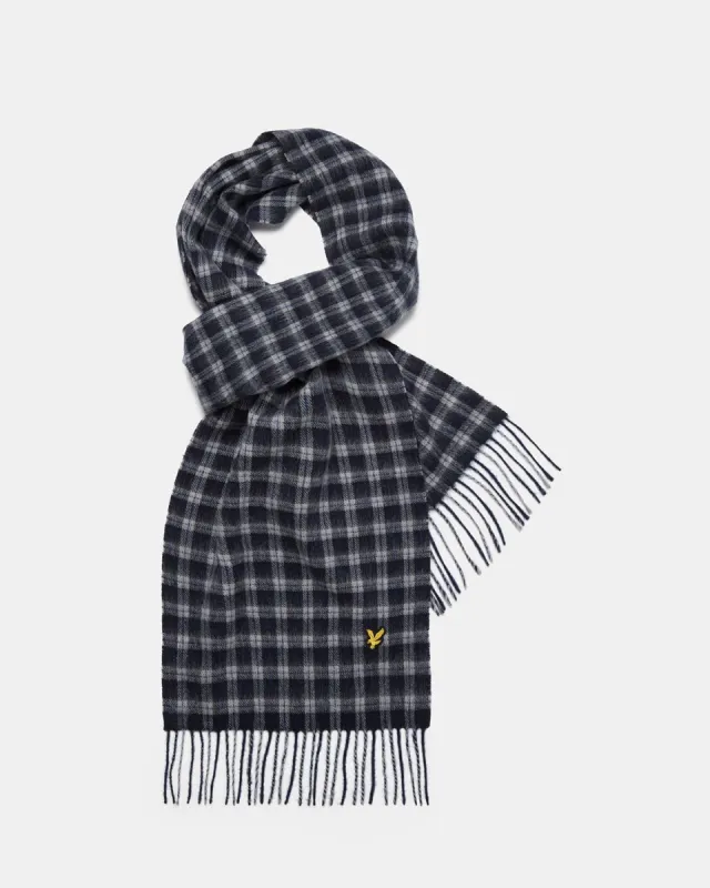 Tartan Lambswool Scarf sold by Lyle & Scott
