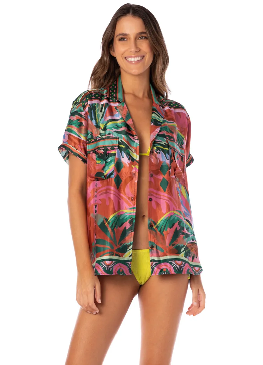 Maaji Flame Palms Moon Phase Long Shirt sold by Maaji