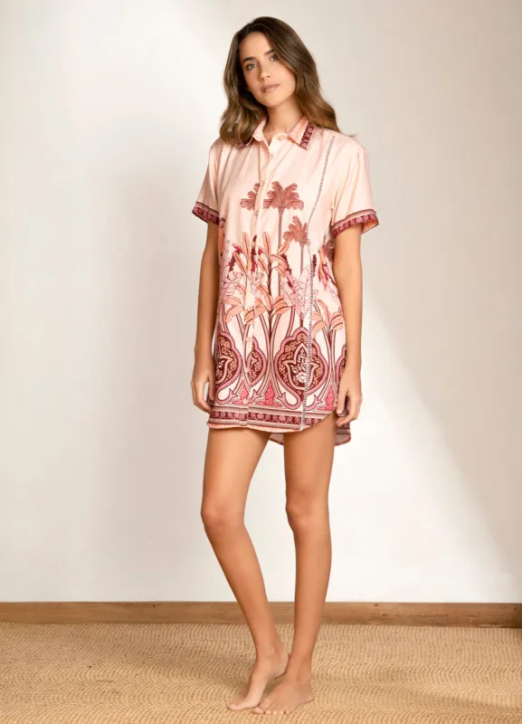 Maaji Pink Parrot Kiwi Long Shirt made by Maaji