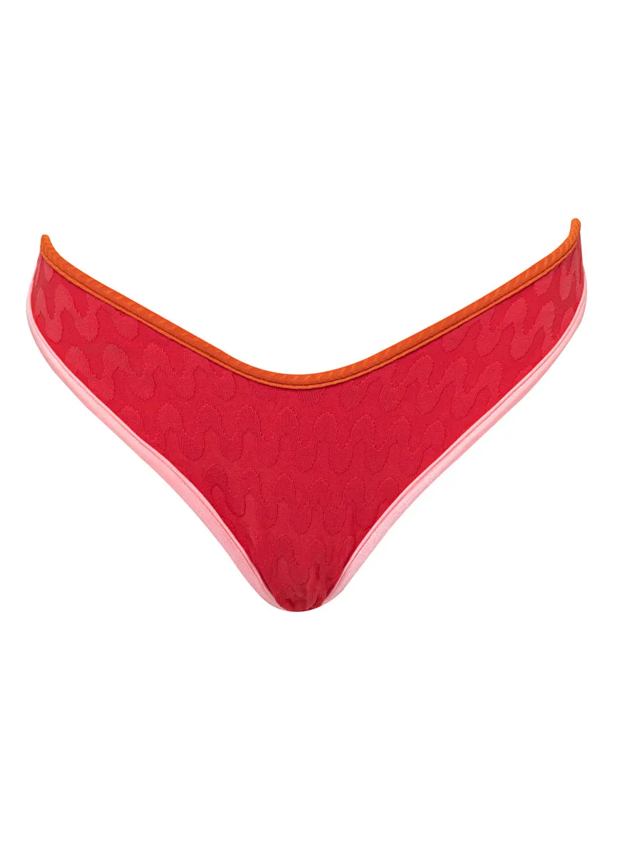 Maaji Apple Red Splendour Regular Rise Thin Side Bikini Bottom sold by Maaji product image thumbnail 5
