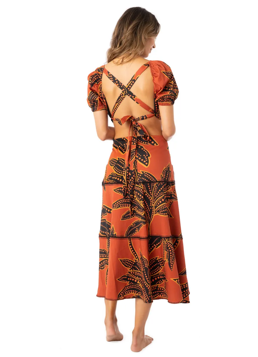 Maaji Phoenix Palm Ruby Midi Dress sold by Maaji product image thumbnail 2