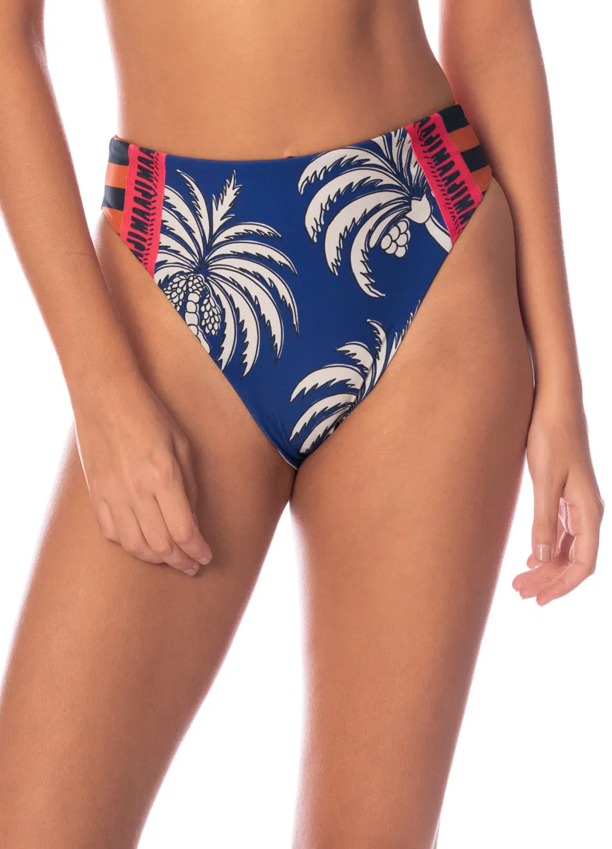 Maaji Periwinkle Palms Sussac High Rise Classic Bikini Bottom sold by Maaji product image thumbnail 3