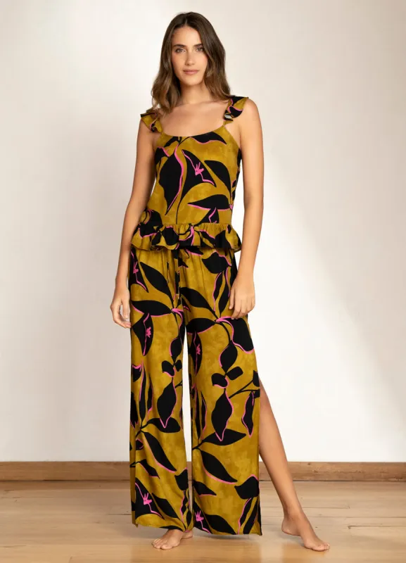 Maaji Electric Leaves Harper Sleeveless Pant Set sold by Maaji