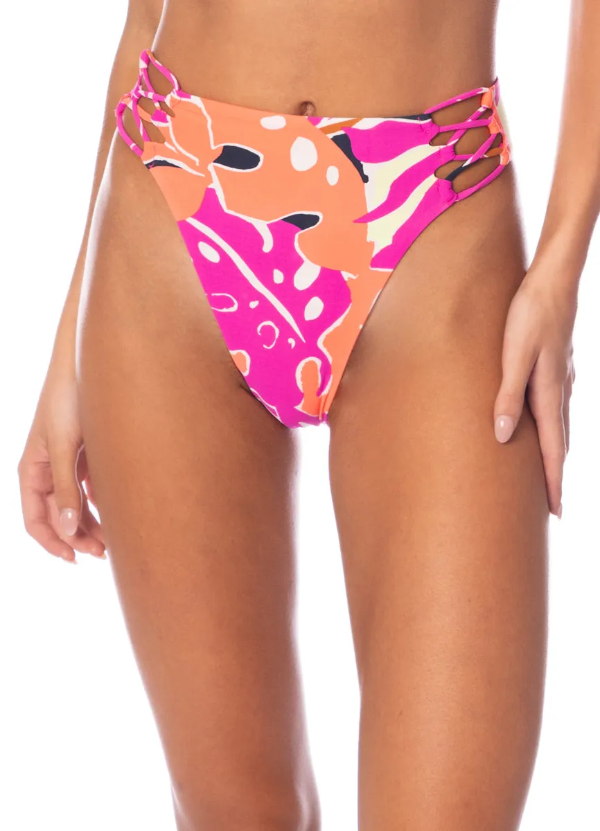 Maaji Jungle Reef Applauses High Rise Lace Up Bikini Bottom sold by Maaji product image thumbnail 3