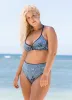 Maaji Blue Spruce Suzy Q High Rise/High Leg Bikini Bottom sold by Maaji