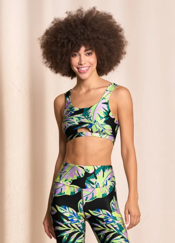 Maaji Greenleaf Whiz Medium Impact Sports Bra sold by Maaji