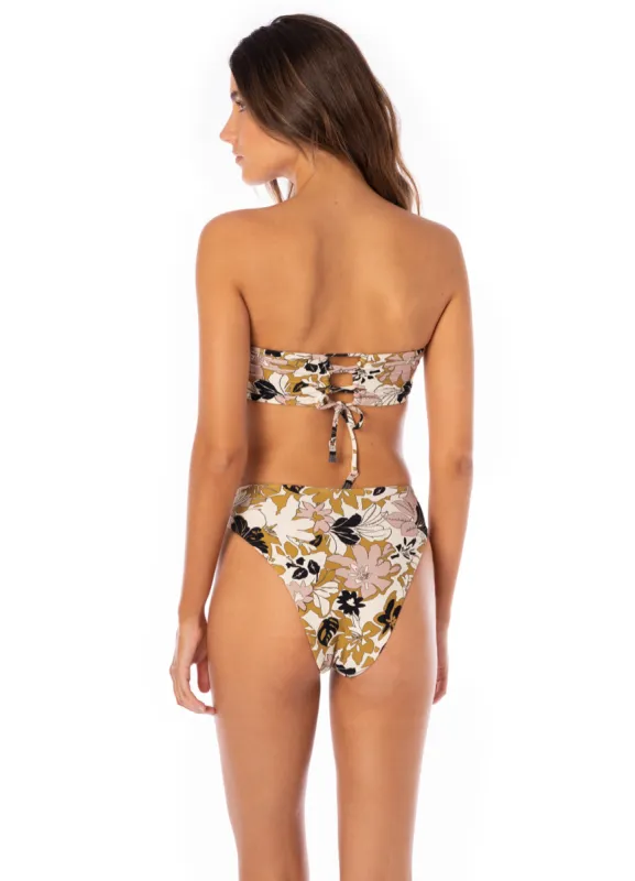 Maaji Vintage Garden Sussana High Rise Double Ring Side Bikini Bottom sold by Maaji