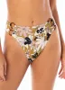 Maaji Vintage Garden Sussana High Rise Double Ring Side Bikini Bottom sold by Maaji
