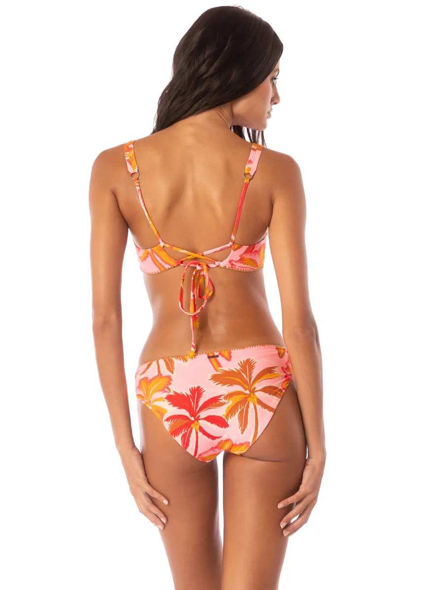 Maaji Pink Palms Sublimity Regular Rise Classic Bikini Bottom sold by Maaji