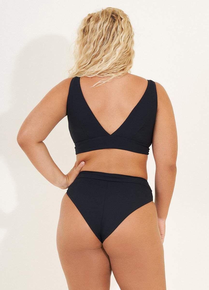 Maaji Black Midnight Suzy Q High Rise/High Leg Bikini Bottom sold by Maaji product image thumbnail 3