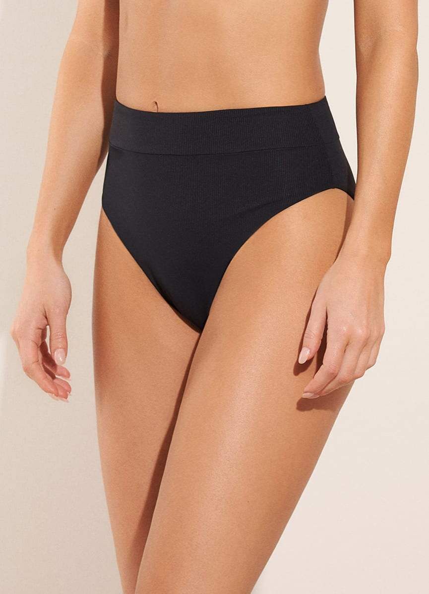 Maaji Black Midnight Suzy Q High Rise/High Leg Bikini Bottom sold by Maaji product image thumbnail 6