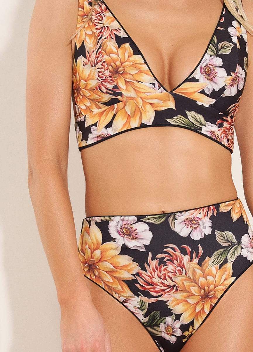 Maaji Black Midnight Suzy Q High Rise/High Leg Bikini Bottom sold by Maaji product image thumbnail 7