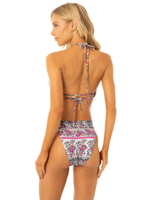 Maaji Ornamental Vintage Zefora High Rise/High Leg Bikini Bottom sold by Maaji