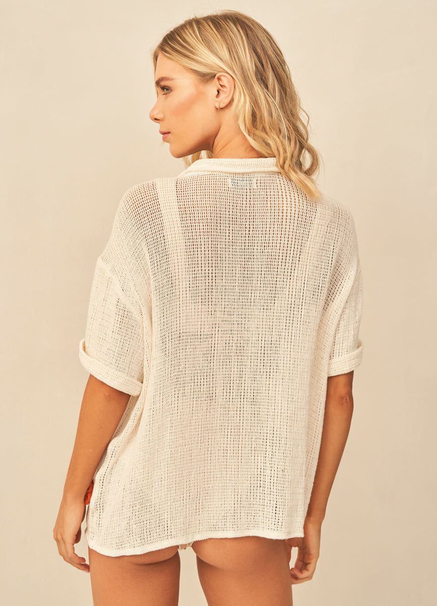 Maaji Cream Crochet Jaydee Long Shirt sold by Maaji product image thumbnail 2
