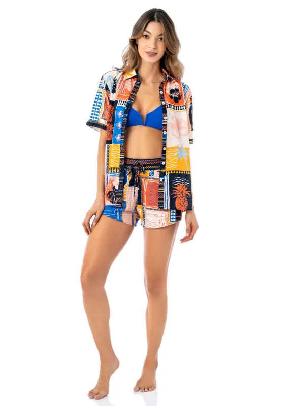 Maaji Paradise Postals Saona Long Shirt sold by Maaji