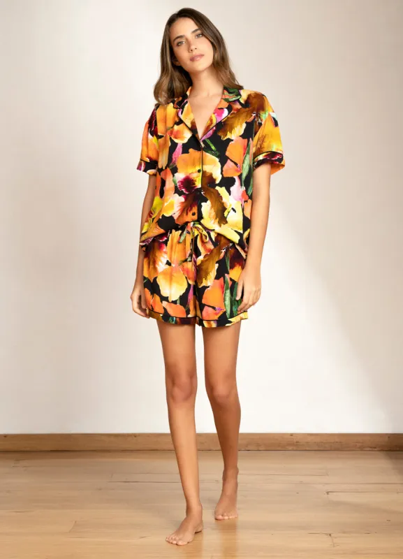 Maaji Bright Garden Slumber Short Sleeve Short Set sold by Maaji