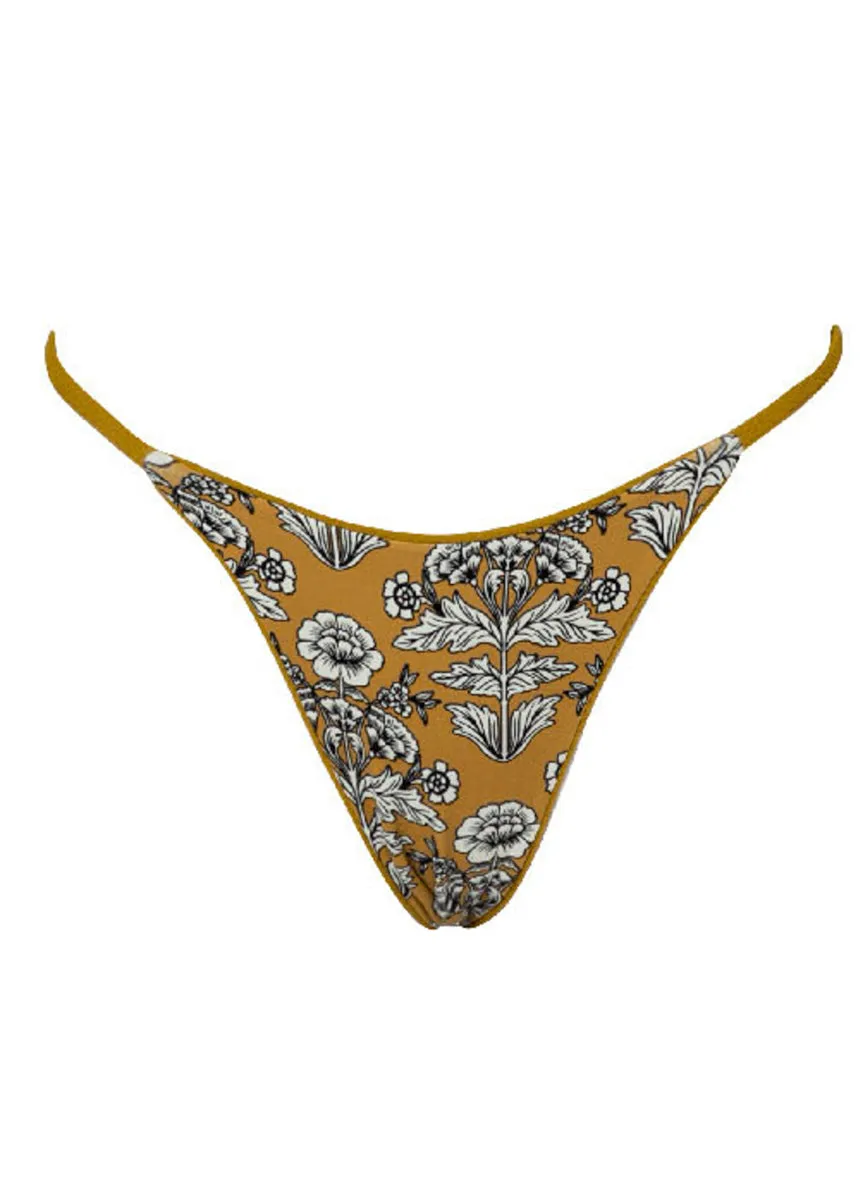Maaji Engraved Leaves Micro Midi Regular Rise Single Strap Bikini Bottom sold by Maaji product image thumbnail 5
