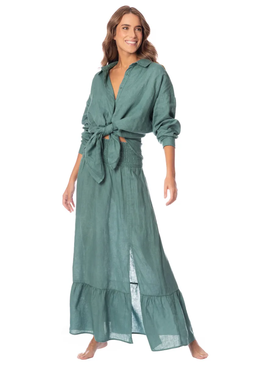 Maaji Eucalyptus Green Larissa Long Shirt sold by Maaji