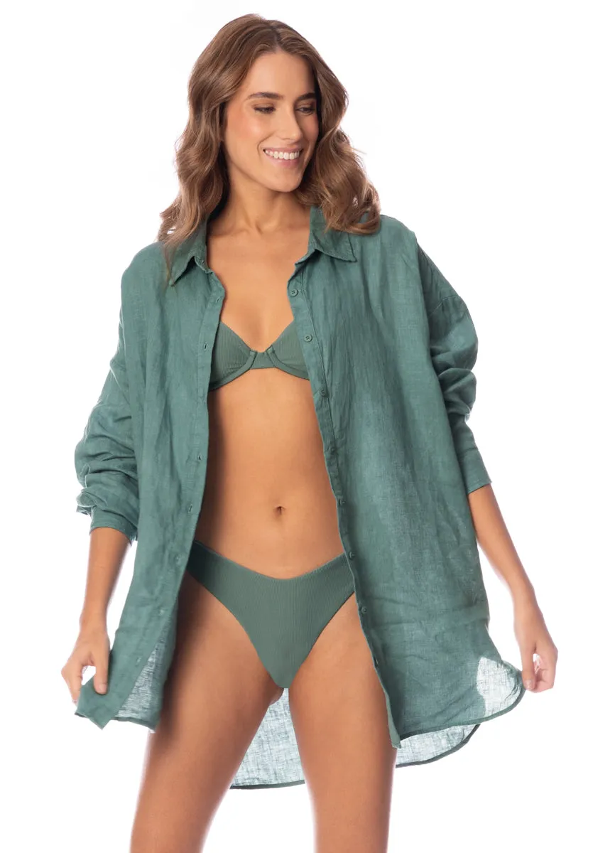 Maaji Eucalyptus Green Larissa Long Shirt sold by Maaji product image thumbnail 5