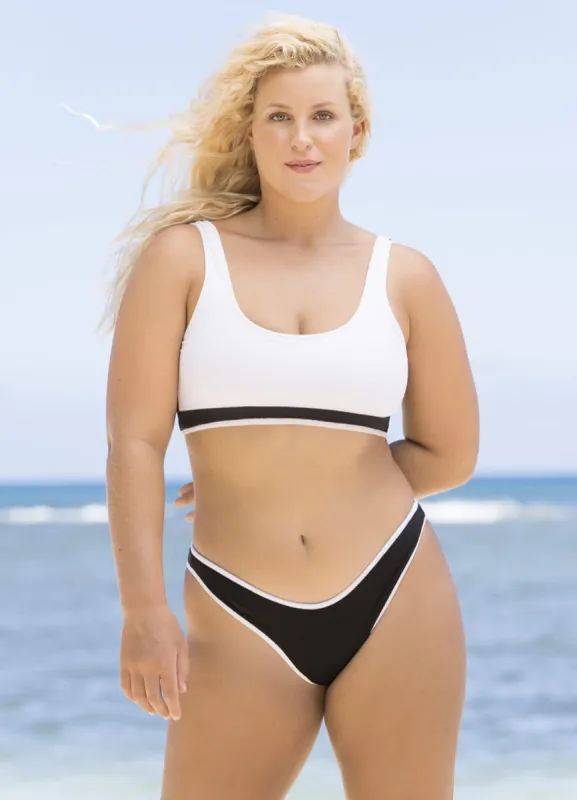 Maaji Black Tulip Kiss Sporty Bralette Bikini Top sold by Maaji