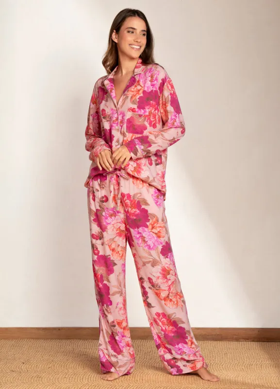 Maaji Vintage Blossom Dandelion Long Sleeve Pant Set sold by Maaji