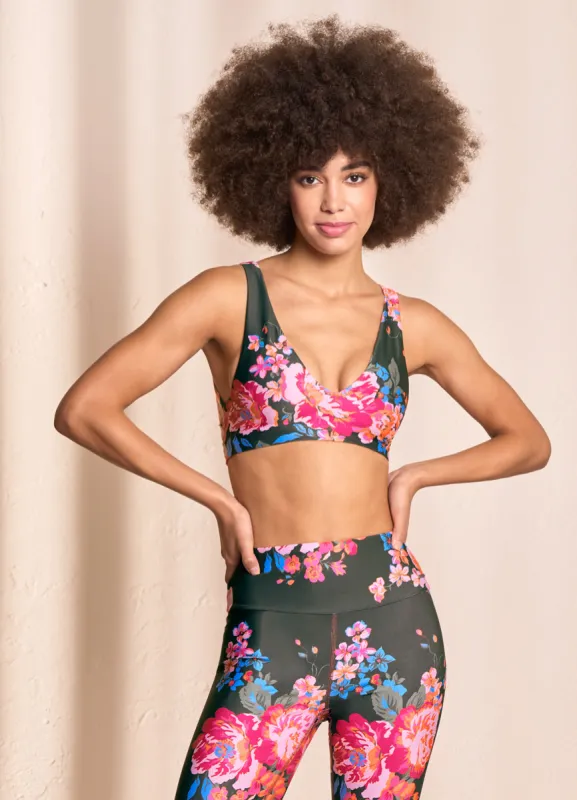 Maaji Bouquet Twisty Medium Impact Sports Bra sold by Maaji