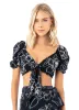 Maaji Ink Botanicals Clover Beachwear Crop Top sold by Maaji