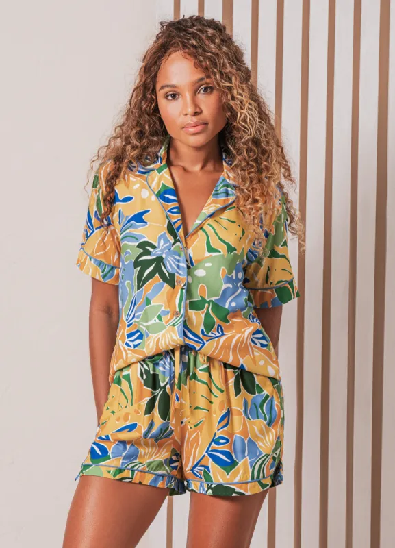 Maaji Tropical Tango Slumber Short Sleeve Short Set sold by Maaji