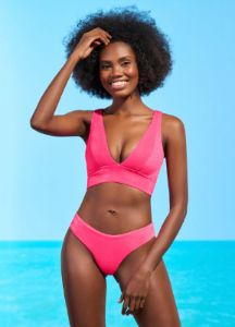 Maaji Hot Fushia Journey Double V Bikini Bottom sold by Maaji