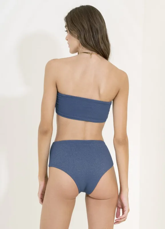 Maaji Blue Lagoon Venus Mid Rise Bikini Bottom sold by Maaji
