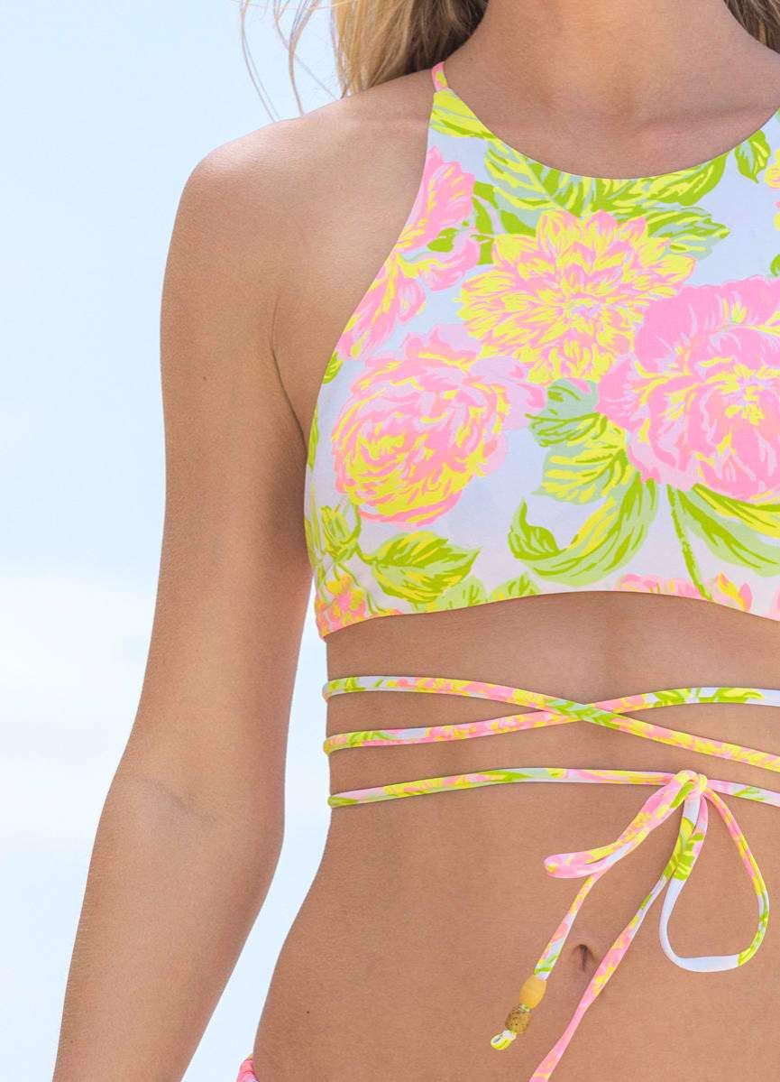 Maaji Chintz Floral Babydoll High Neck Bikini Top sold by Maaji product image thumbnail 3