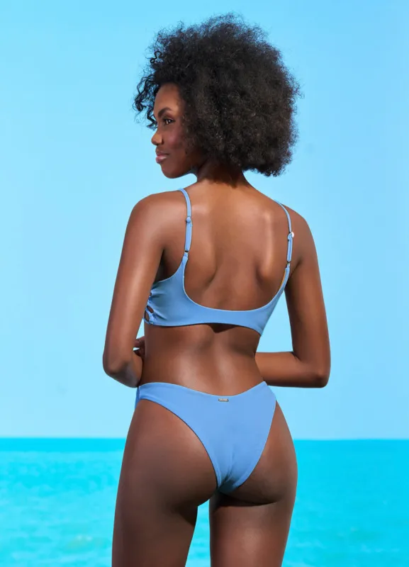 Maaji Stone Blue Splendour High Leg Bikini Bottom sold by Maaji