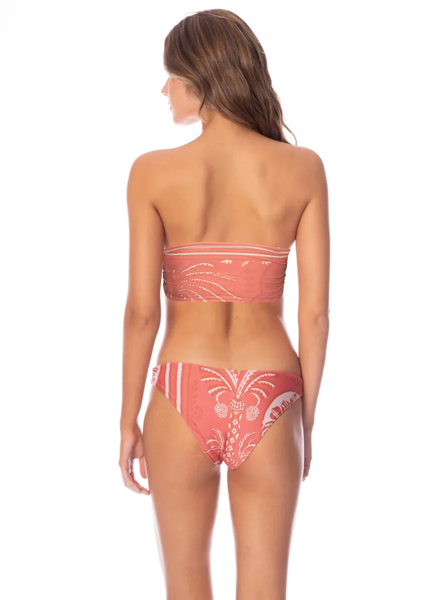 Maaji Botanic Engraving Flirt Low Rise Thin Side Bikini Bottom sold by Maaji