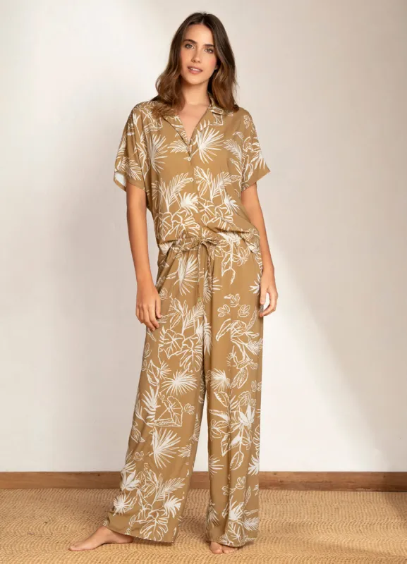 Maaji Fog Jungle Limona Short Sleeve Pant Set sold by Maaji