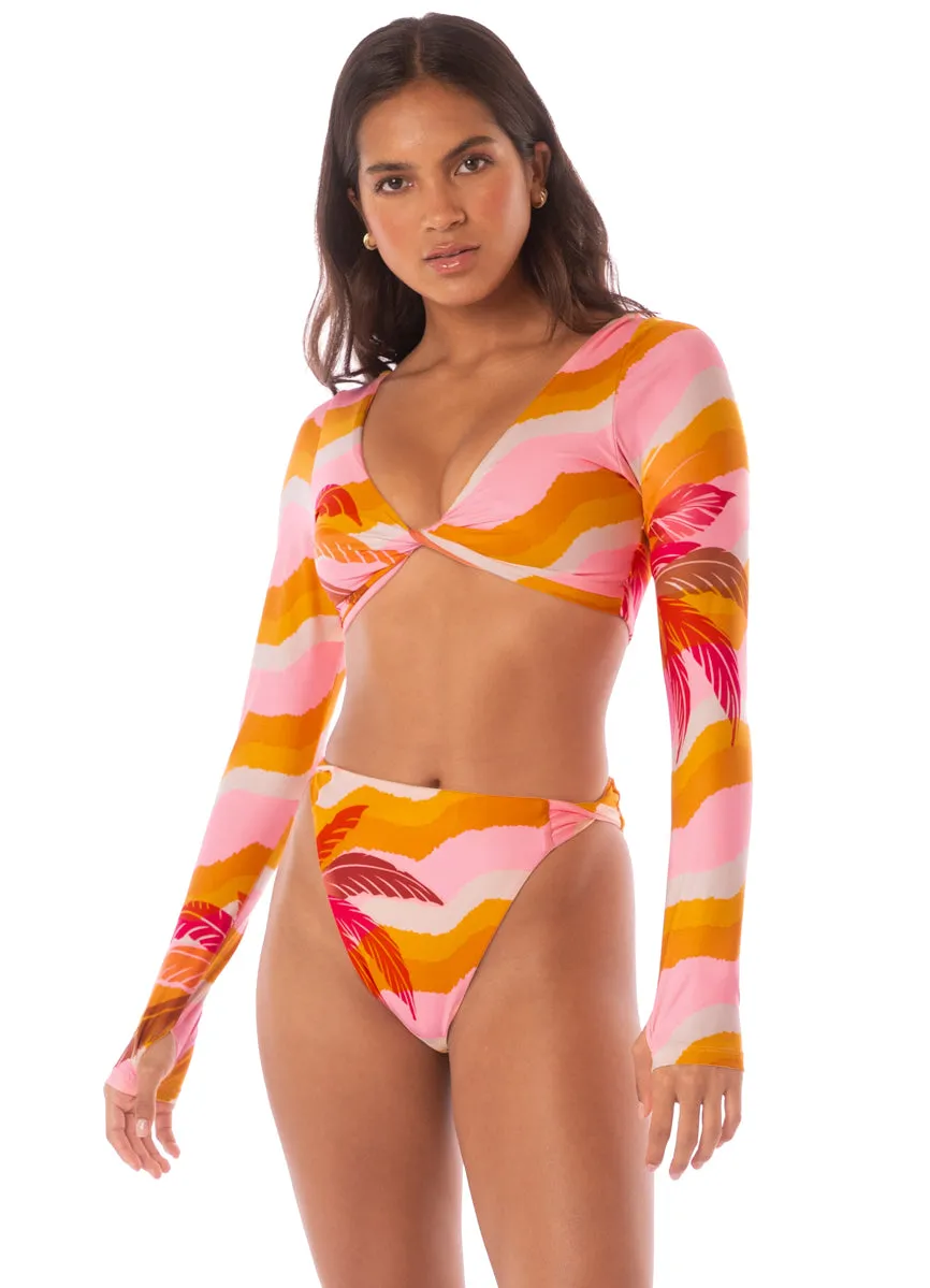 Maaji Paradiso Waves Bestie Long Sleeve Crop Top Bikini Top sold by Maaji product image thumbnail 3