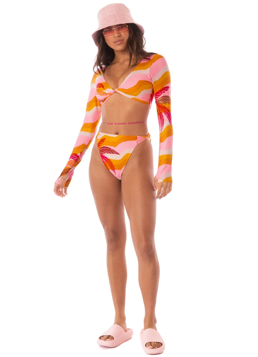 Maaji Paradiso Waves Bestie Long Sleeve Crop Top Bikini Top sold by Maaji product image thumbnail 5
