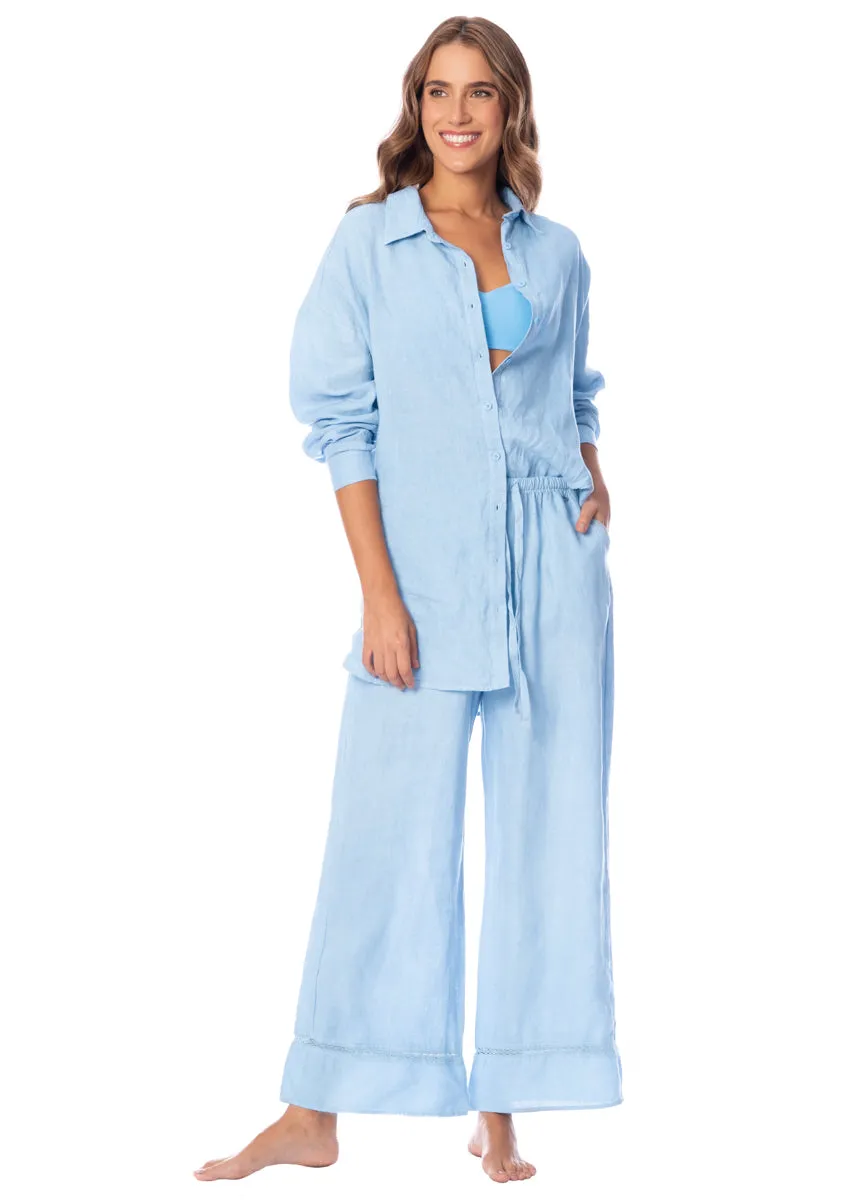 Maaji Stone Blue Larissa Long Shirt sold by Maaji