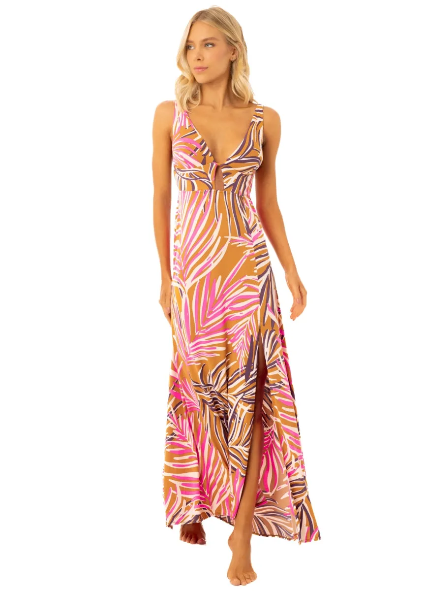 Maaji Caramel Foliage Crystal Long Dress sold by Maaji