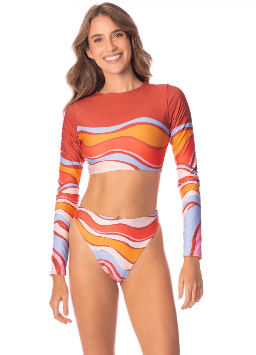 Maaji Swizzle Blossom Yuki High Rise Thin Side Bikini Bottom sold by Maaji product image thumbnail 2