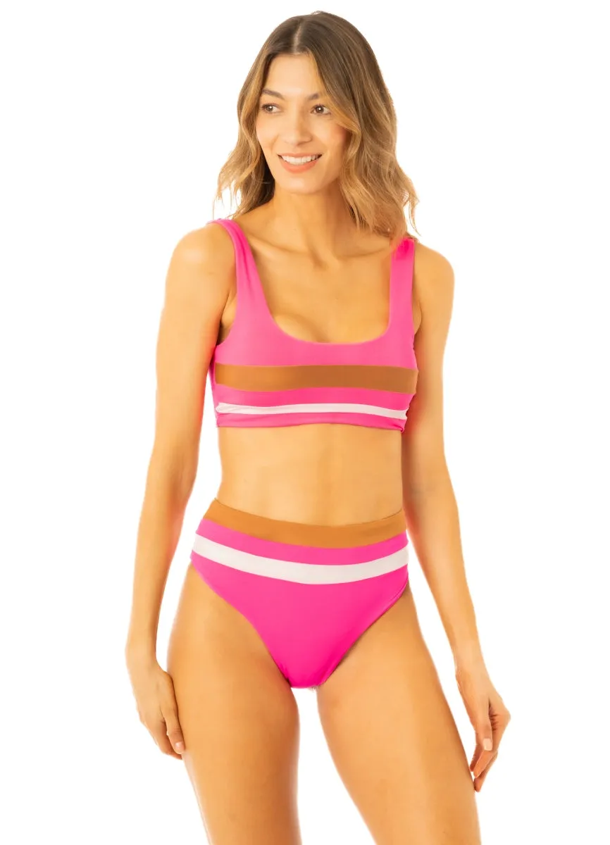 Maaji Radiant Pink Suzy Babe High Rise Bikini Bottom sold by Maaji product image thumbnail 2