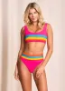 Maaji Dragon Fruit Suzy Babe High Rise/High Leg Bikini Bottom sold by Maaji