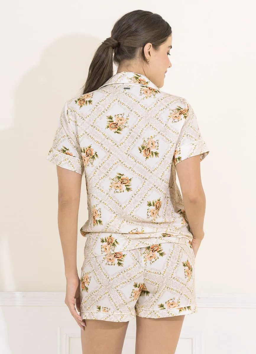 Maaji Cream Agatha Slumber Sleep Short Set sold by Maaji product image thumbnail 2