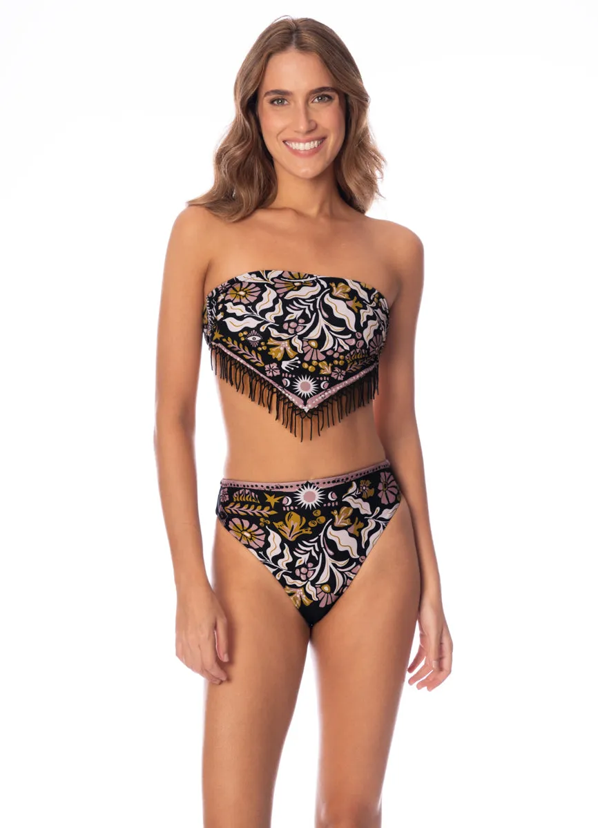 Maaji Tapestry Of Leaves Sully High Rise Classic Bikini Bottom sold by Maaji product image thumbnail 2