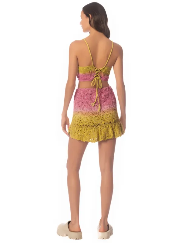 Maaji Rose Garden Crochet Short Skirt sold by Maaji