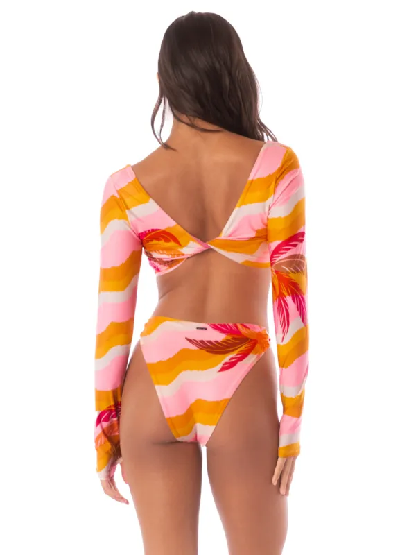 Maaji Paradiso Waves Chance High Rise Thin Side Bikini Bottom sold by Maaji