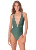 Maaji Eucalyptus Green Safri Plunge One Piece sold by Maaji