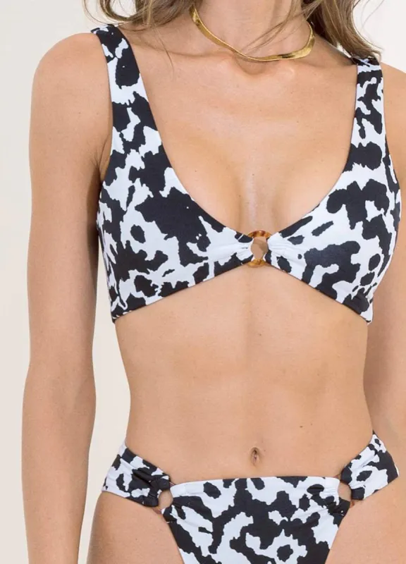 Maaji Spot Butterfly Talia Ring Front Bralette Bikini Top made by Maaji