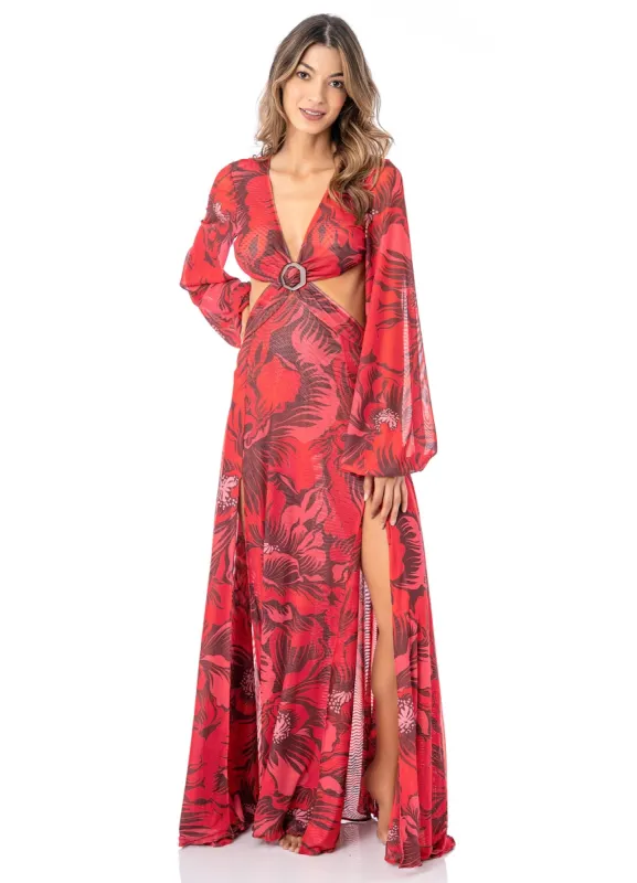 Maaji Scarlet Tulip Laine Long Dress sold by Maaji