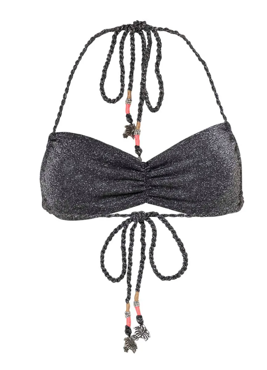 Maaji Silver Black Sugar Strapless Bandeau Bikini Top sold by Maaji product image thumbnail 5