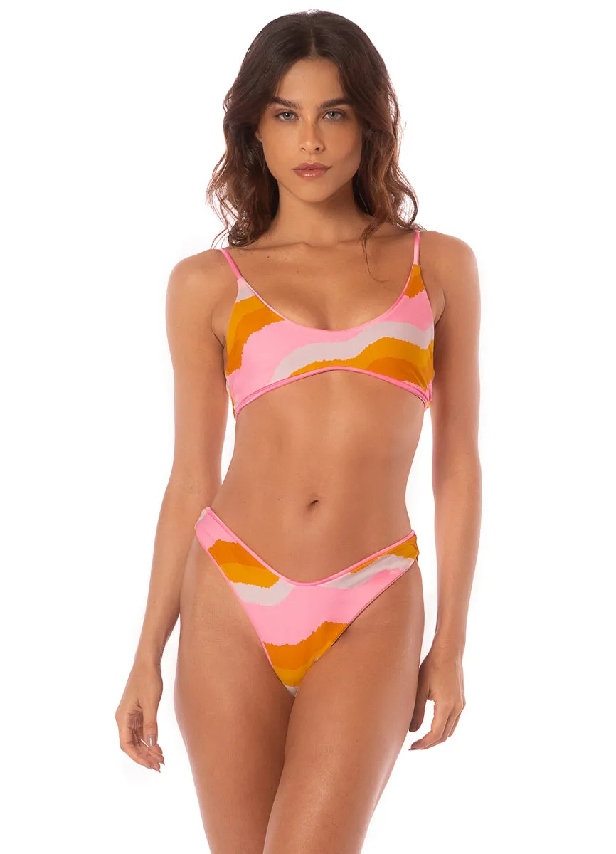 Maaji Orchid Pink Splendour Regular Rise Thin Side Bikini Bottom sold by Maaji product image thumbnail 2
